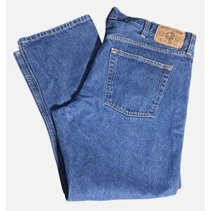 Eddie Bauer Mens Blue Denim Jeans Size 42x30 Authentic Fit Made In Mexico